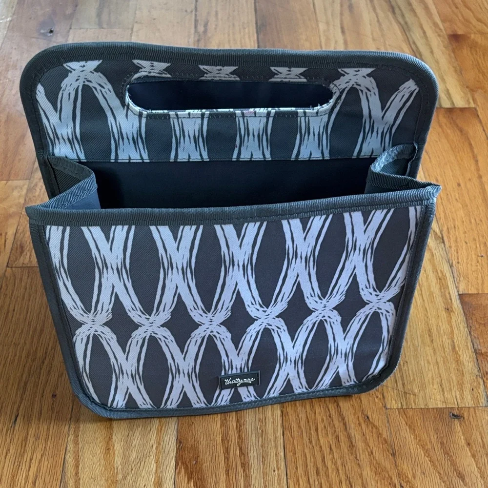 Thirty-One Glamour Girl Makeup Organizer - Gray and Red